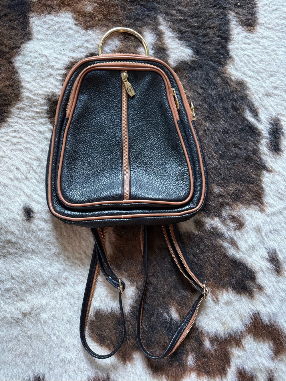 Valentina Leather Backpack - Classic Two-Tone Style